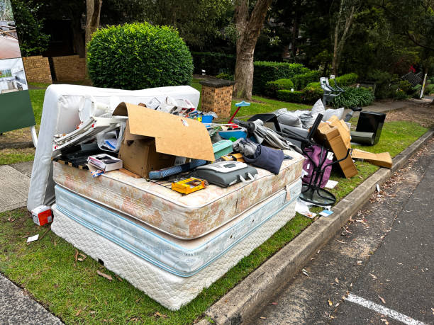 Large pile of junk and debris ready for removal